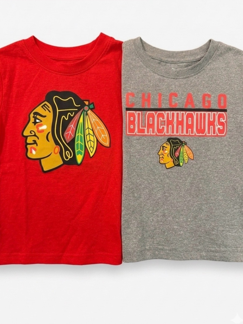 NWT Chicago Blackhawks Toddler T-Shirt Bundle Size 2T Red Gray